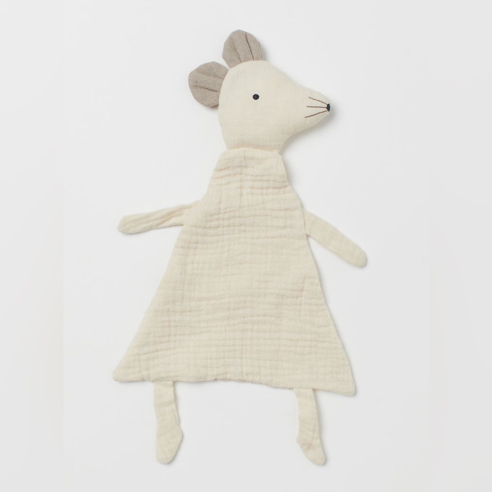 NWT H&M Baby Neutral Cotton Mouse snuggle blanket one size baby shower newborn